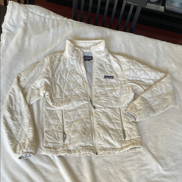 Patagonia Birch White Cream Nano Puffer Women’s XS Primaloft PACKABLE Jacket - Picture 7 of 17